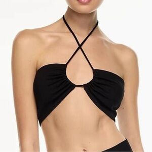 Aritzia Black Halter Top